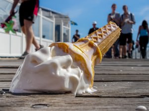 Fallen Icecream on a pier